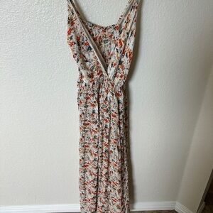 Sam & Sam Floral Maxi Dress with V-Neck